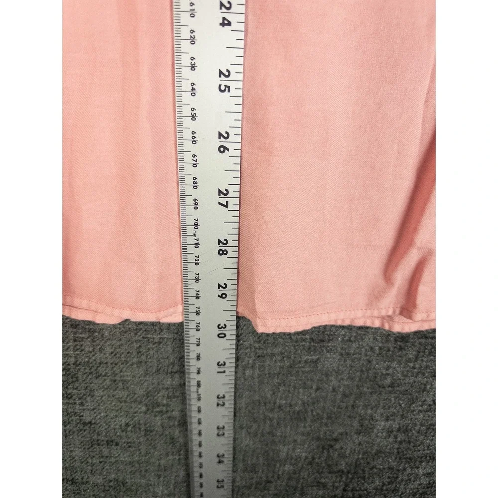 NWT Banana Republic Slim Fit Untucked Shirt Mens L Pink Cotton Button Down Casua